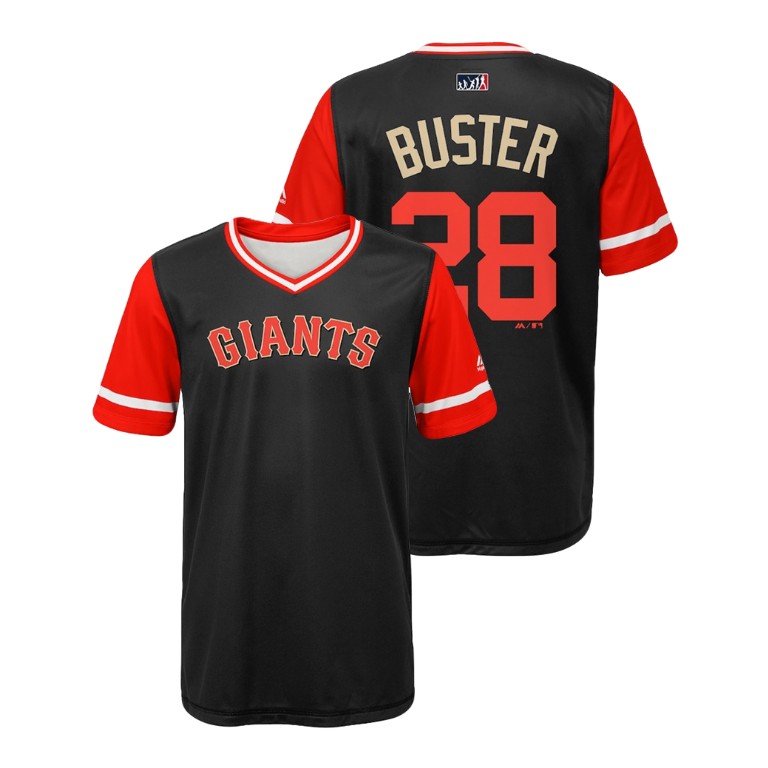 YOUTH San Francisco Giants Black #28 Buster Posey Buster Jersey YOUTH San Francisco Giants Black #28 Buster Posey Buster Jersey