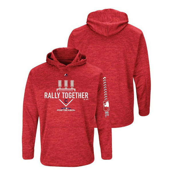 YOUTH Cleveland Indians Streak Fleece Red Authentic Collection Hoodie