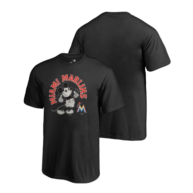 YOUTH Miami Marlins Black Disney Mickey's True Original Arch T-Shirt YOUTH Miami Marlins Black Disney Mickey's True Original Arch T-Shirt
