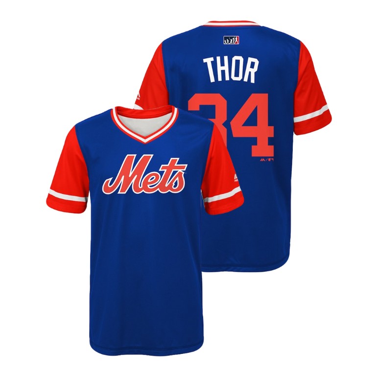 YOUTH New York Mets Royal #34 Noah Syndergaard Thor Jersey YOUTH New York Mets Royal #34 Noah Syndergaard Thor Jersey