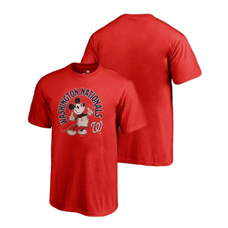 YOUTH Washington Nationals Red Disney Mickey's True Original Arch T-Shirt