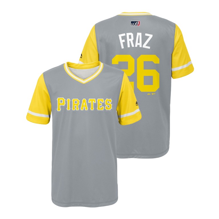 YOUTH Pittsburgh Pirates Gray #26 Adam Frazier Fraz Jersey