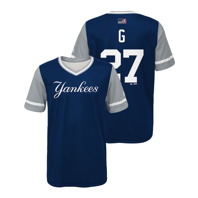 YOUTH New York Yankees Navy #27 Giancarlo Stanton G Jersey