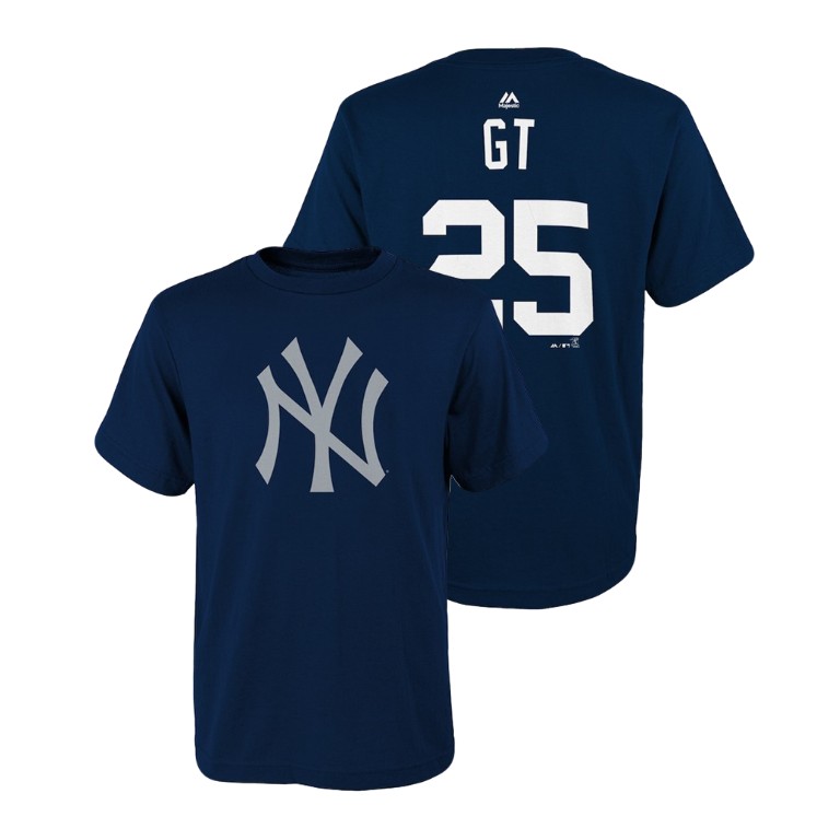 YOUTH New York Yankees Navy #25 Gleyber Torres GT T-Shirt