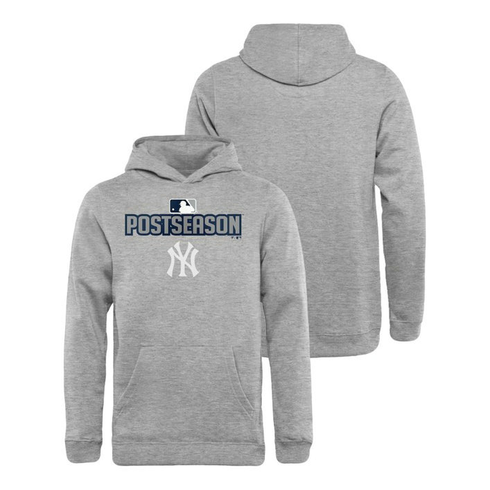 YOUTH New York Yankees Deck Heather Gray Hoodie YOUTH New York Yankees Deck Heather Gray Hoodie