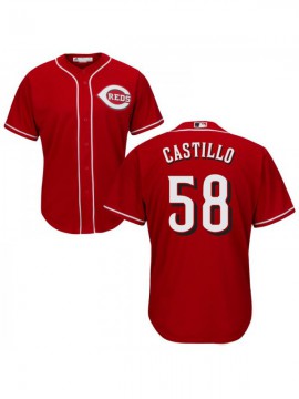 Youth Cincinnati Reds #58 Luis Castillo Authentic Red Alternate Cool Base Jersey