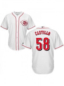Youth Cincinnati Reds #58 Luis Castillo Authentic White Home Cool Base Jersey