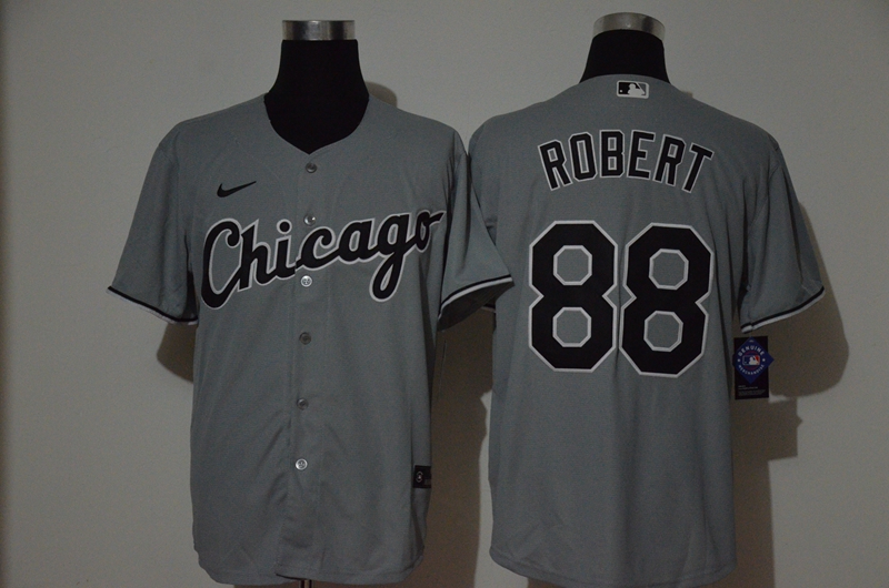 Chicago White Sox #88 Luis Robert Gray Stitched Flex Base Jersey