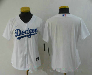 Women's Los Angeles Dodgers Team White Stitched Cool Base Jersey Women's Los Angeles Dodgers Team White Stitched Cool Base Jersey