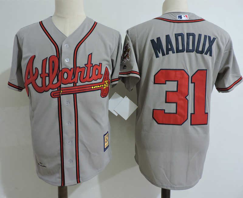 Atlanta Braves #31 greg maddux gray jersey Atlanta Braves #31 greg maddux gray jersey