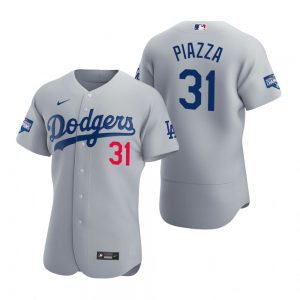 Los Angeles Dodgers #31 Mike Piazza Gray 2020 World Series Champions Jersey Los Angeles Dodgers #31 Mike Piazza Gray 2020 World Series Champions Jersey