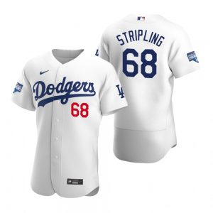 Los Angeles Dodgers #68 Ross Stripling White 2020 World Series Champions Jersey Los Angeles Dodgers #68 Ross Stripling White 2020 World Series Champions Jersey