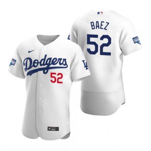 Los Angeles Dodgers #52 Pedro Baez White 2020 World Series Champions Jersey Los Angeles Dodgers #52 Pedro Baez White 2020 World Series Champions Jersey