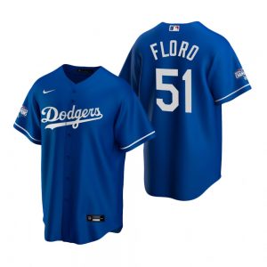 Los Angeles Dodgers #51 Dylan Floro Royal 2020 World Series Champions Replica Jersey Los Angeles Dodgers #51 Dylan Floro Royal 2020 World Series Champions Replica Jersey
