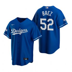 Los Angeles Dodgers #52 Pedro Baez Royal 2020 World Series Champions Replica Jersey Los Angeles Dodgers #52 Pedro Baez Royal 2020 World Series Champions Replica Jersey