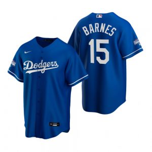Los Angeles Dodgers #15 Austin Barnes Royal 2020 World Series Champions Replica Jersey