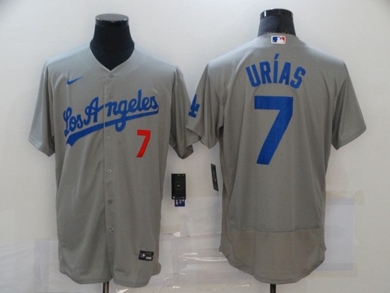Los Angeles Dodgers #7 Julio Urias Gray Stitched Cool Base Jersey