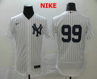 New York Yankees #99 Aaron Judge White Home No Name Stitched Flex Base Jersey New York Yankees #99 Aaron Judge White Home No Name Stitched Flex Base Jersey