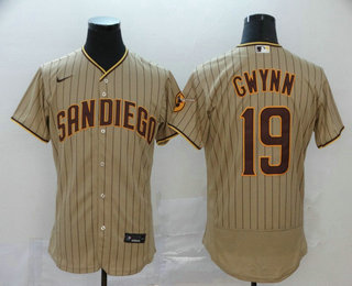 San Diego Padres #19 Tony Gwynn Gray Stitched Flex Base Jersey