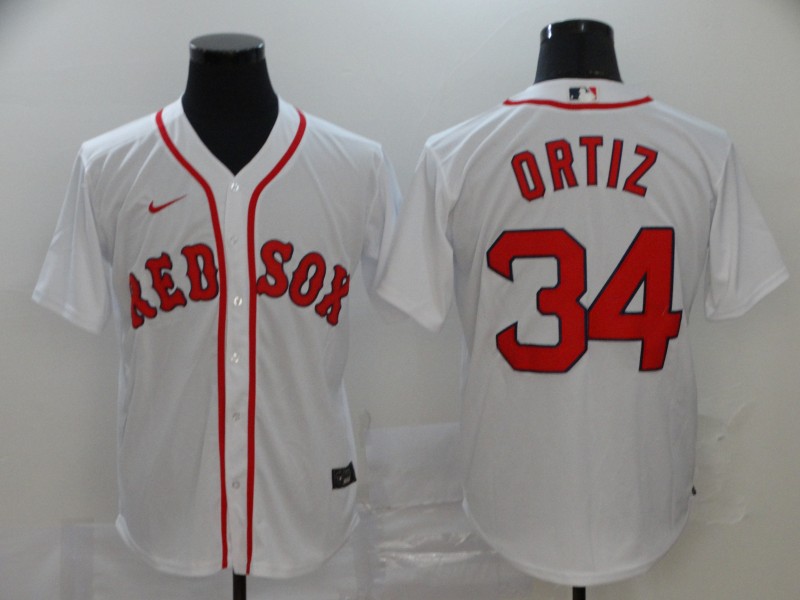 Boston Red Sox #34 David Ortiz White Stitched Cool Base Jersey