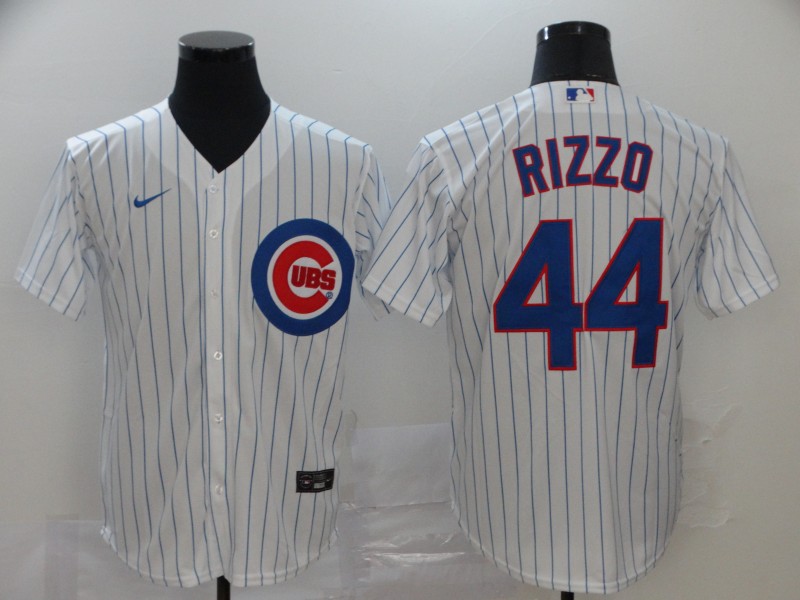 Chicago Cubs #44 Anthony Rizzo White Stitched Cool Base Jersey