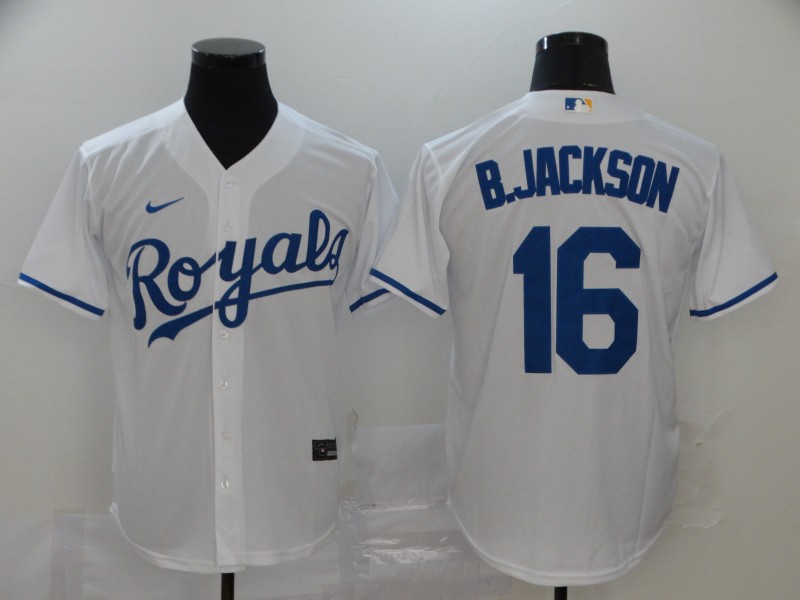 Kansas City Royals #16 Bo Jackson White Stitched Cool Base Jersey