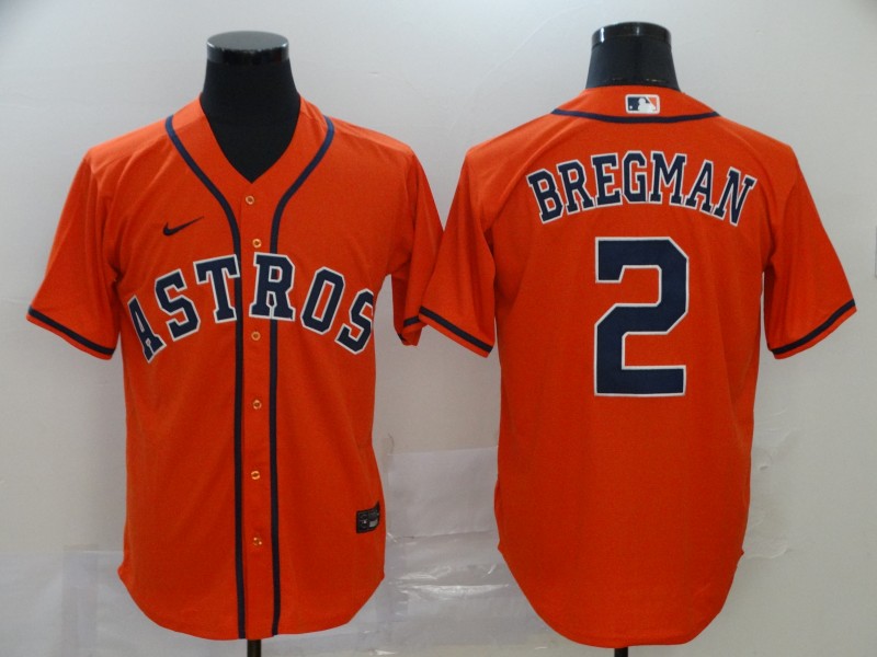 Houston Astros #2 Alex Bregman Orange Stitched Cool Base Jersey Houston Astros #2 Alex Bregman Orange Stitched Cool Base Jersey