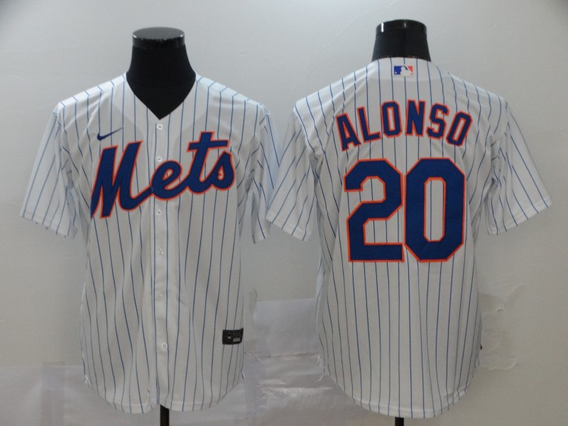 New York Mets #20 Pete Alonso White Stitched Cool Base Jersey New York Mets #20 Pete Alonso White Stitched Cool Base Jersey