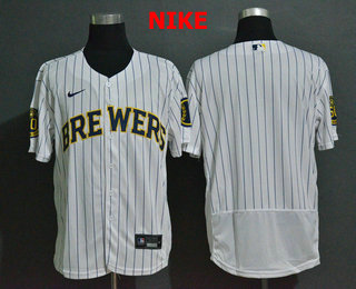 Milwaukee Brewers Team White Stitched Flex Base Jersey Milwaukee Brewers Team White Stitched Flex Base Jersey