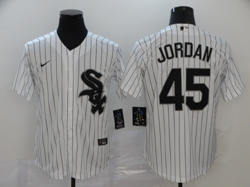 Chicago White Sox #45 Michael Jordan White Stitched Cool Base Jersey Chicago White Sox #45 Michael Jordan White Stitched Cool Base Jersey