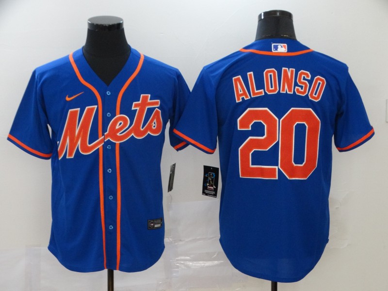 New York Mets #20 Pete Alonso Blue Stitched Cool Base Jersey New York Mets #20 Pete Alonso Blue Stitched Cool Base Jersey