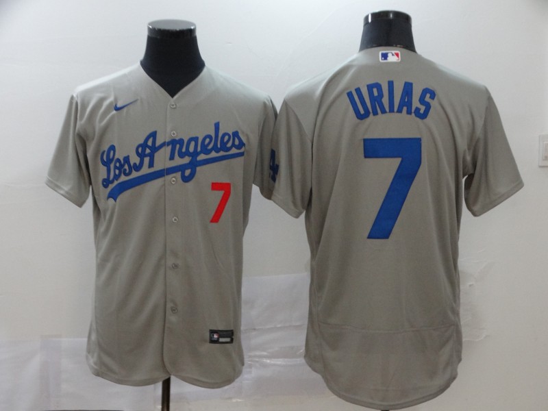 Los Angeles Dodgers #7 Julio Urias Gray Stitched Flex Base Jersey
