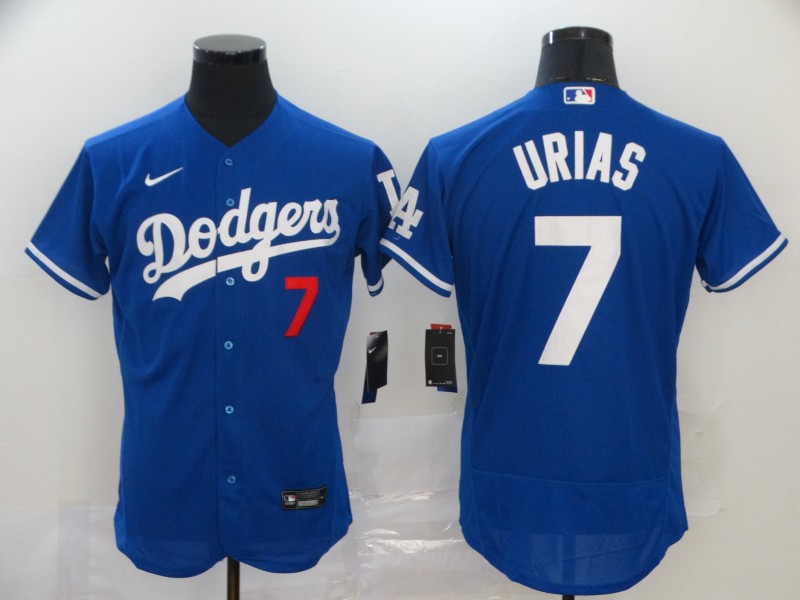 Los Angeles Dodgers #7 Julio Urias Blue Stitched Flex Base Jersey