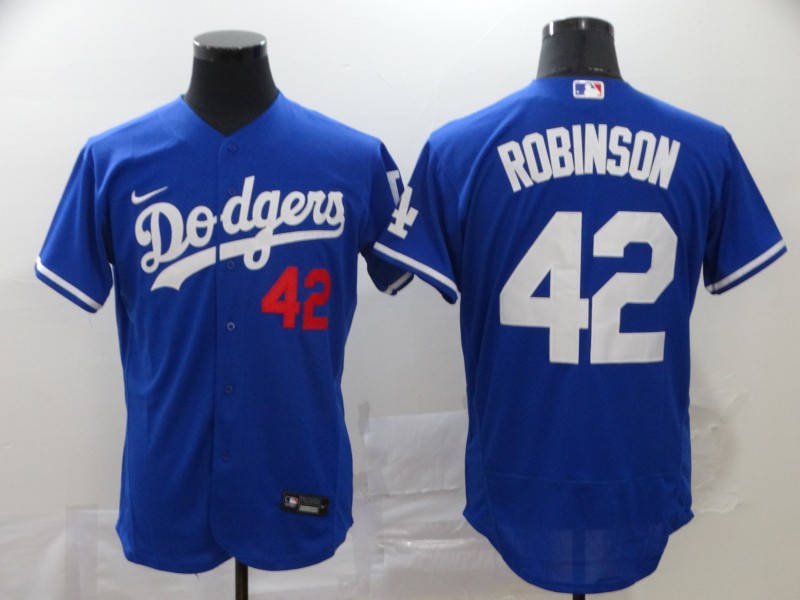 Los Angeles Dodgers #42 Jackie Robinson Blue Stitched Flex Base Jersey