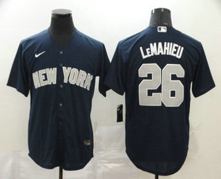 New York Yankees #26 DJ LeMahieu Navy Blue Stitched Cool Base Jersey