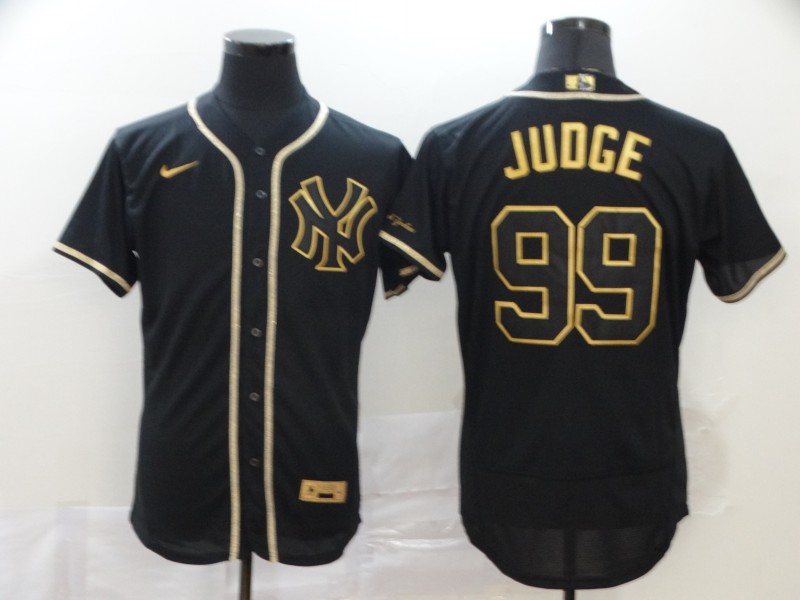 New York Yankees #99 Aaron Judge Black Golden Stitched Flex Base Jersey New York Yankees #99 Aaron Judge Black Golden Stitched Flex Base Jersey