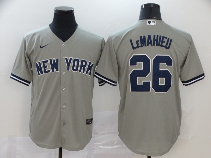 New York Yankees #26 DJ LeMahieu Gray Stitched Cool Base Jersey
