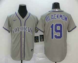 Colorado Rockies #19 Charlie Blackmon Gray Stitched Cool Base Jersey Colorado Rockies #19 Charlie Blackmon Gray Stitched Cool Base Jersey