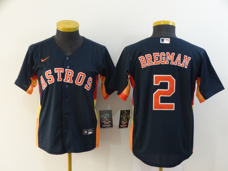 Women's Houston Astros #2 Alex Bregman Navy Blue Stitched Cool Base Jersey