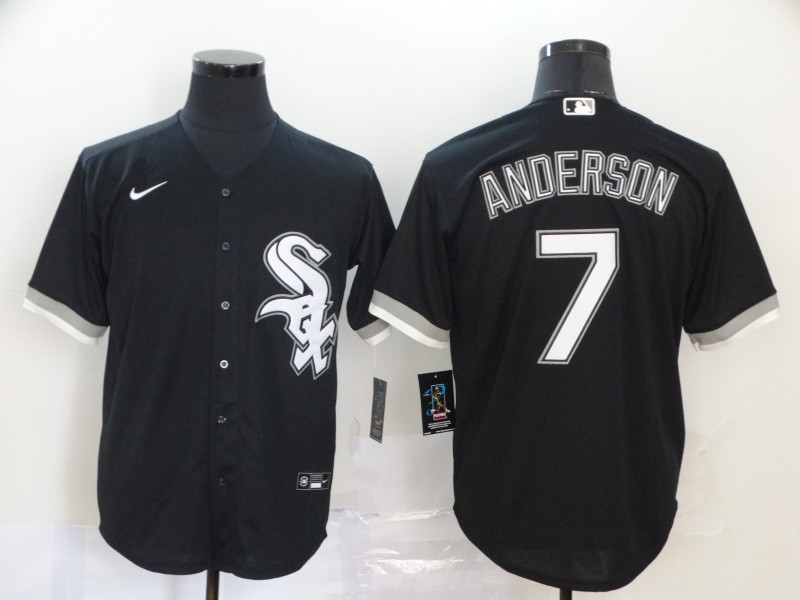 Chicago White Sox #7 Tim Anderson Black Stitched Cool Base Jersey Chicago White Sox #7 Tim Anderson Black Stitched Cool Base Jersey