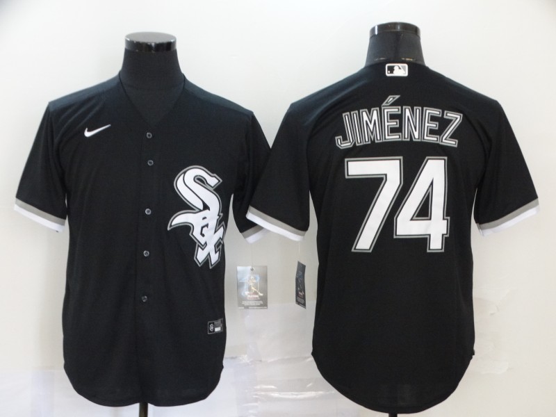 Chicago White Sox #74 Eloy Jiménez Black Stitched Cool Base Jersey Chicago White Sox #74 Eloy Jiménez Black Stitched Cool Base Jersey