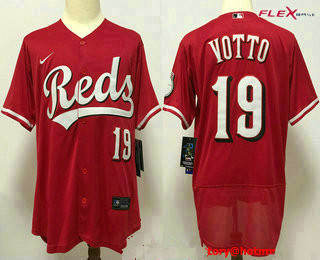 Cincinnati Reds #19 Joey Votto Red Stitched Flex Base Jersey Cincinnati Reds #19 Joey Votto Red Stitched Flex Base Jersey