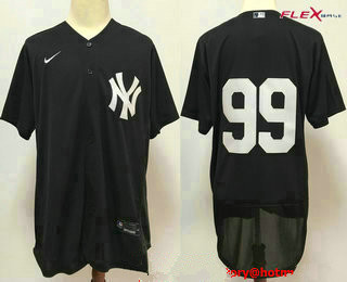 New York Yankees #99 Aaron Judge Black No Name Stitched Flex Base Jersey New York Yankees #99 Aaron Judge Black No Name Stitched Flex Base Jersey