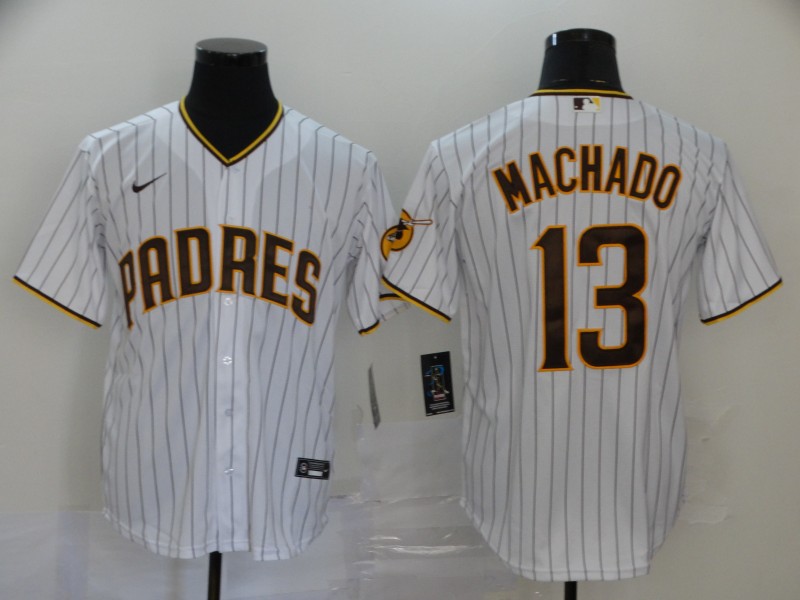 San Diego Padres #13 Manny Machado White Stitched Cool Base Jersey San Diego Padres #13 Manny Machado White Stitched Cool Base Jersey