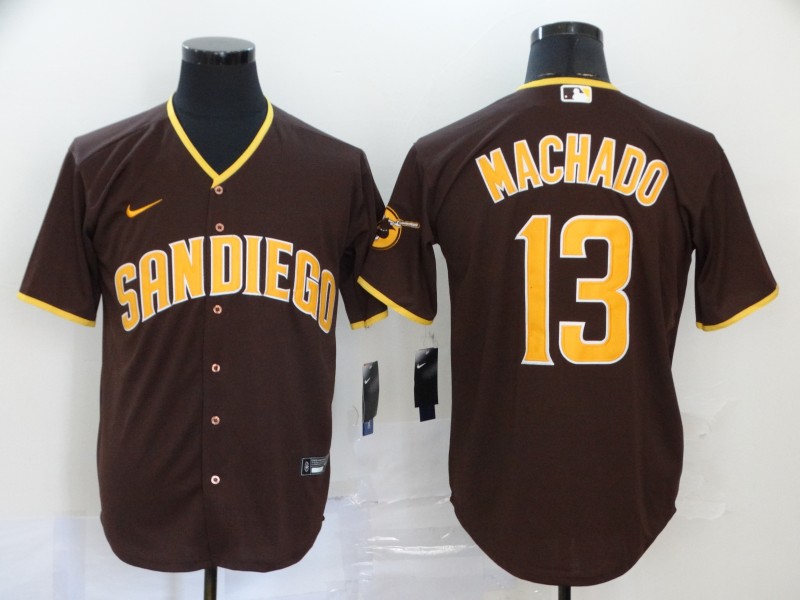 San Diego Padres #13 Manny Machado Brown Stitched Cool Base Jersey San Diego Padres #13 Manny Machado Brown Stitched Cool Base Jersey