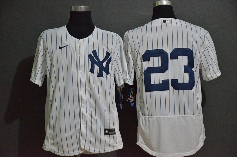 New York Yankees #23 Don Mattingly White Home No Name Stitched Flex Base Jersey New York Yankees #23 Don Mattingly White Home No Name Stitched Flex Base Jersey