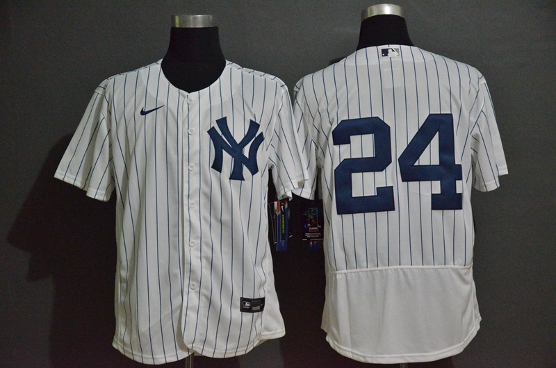 New York Yankees #24 Gary Sanchez White Home No Name Stitched Flex Base Jersey New York Yankees #24 Gary Sanchez White Home No Name Stitched Flex Base Jersey