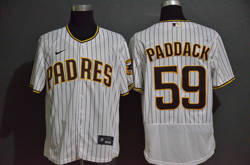 San Diego Padres #59 Chris Paddack White Pinstripe Stitched Flex Base Jersey