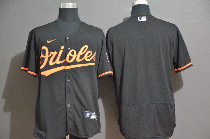 Baltimore Orioles Team Black Stitched Flex Base Jersey