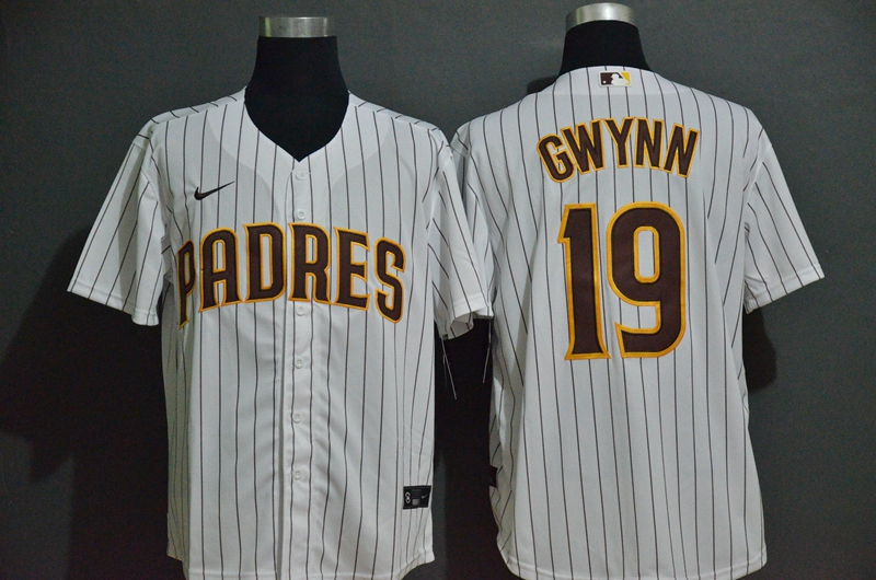 San Diego Padres #19 Tony Gwynn White Stitched Cool Base Jersey